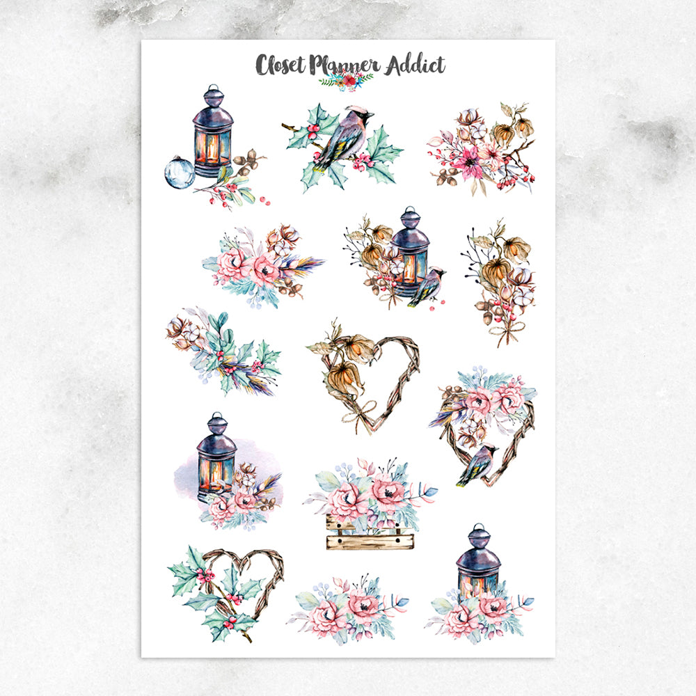 Winter Magic Planner Stickers (S-407)