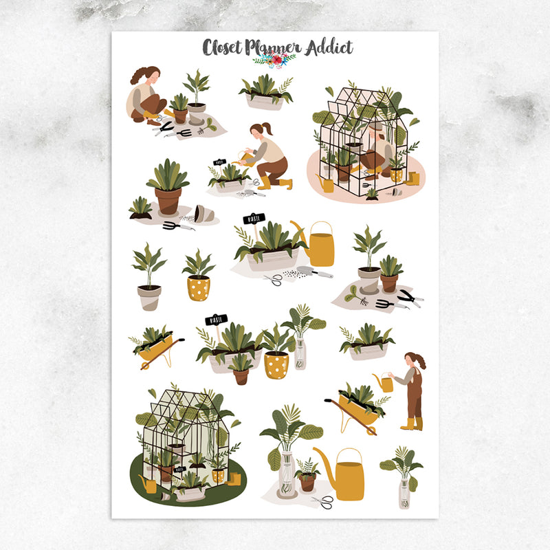 I Love Gardening Planner Stickers (S-411)