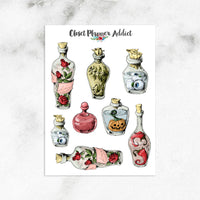 Witch's Potions Planner Stickers | Halloween Stickers (S-414)