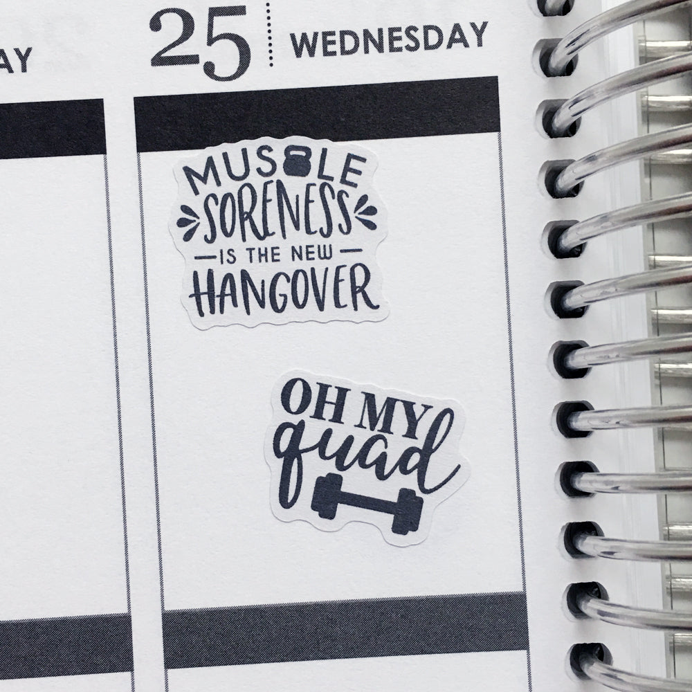 Fitness Quotes Planner Stickers (S-415)
