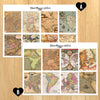 Vintage Maps Planner Stickers (S-423)