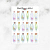 Watercolour Succulents in Terrariums Planner Stickers (S-432)