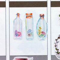 Watercolour Succulents in Terrariums Planner Stickers (S-432)
