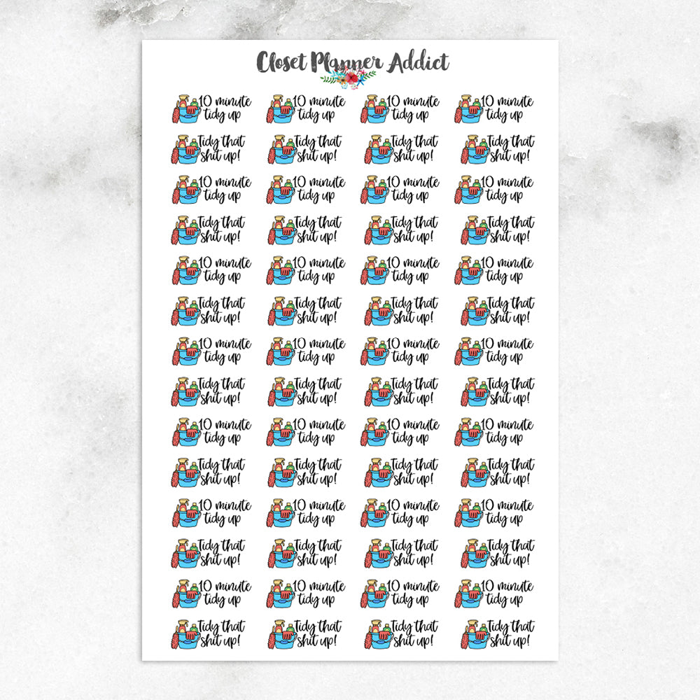 10 Minute Tidy Up Planner Stickers (S-433)
