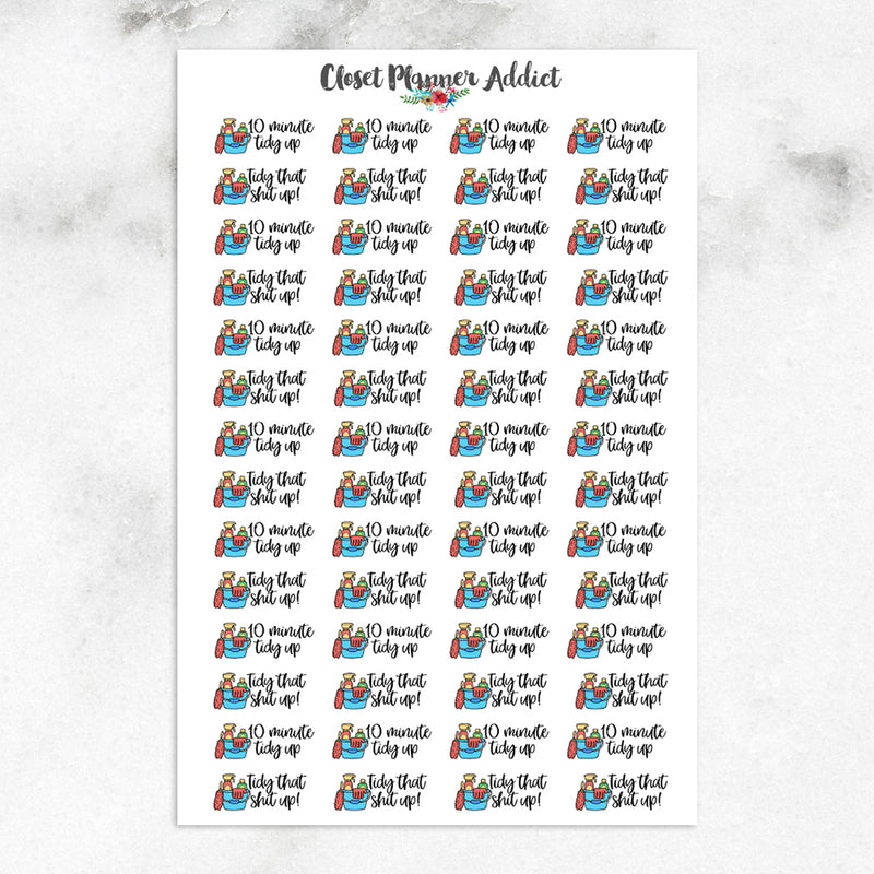 10 Minute Tidy Up Planner Stickers (S-433)
