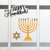 Happy Hanukkah Planner Stickers (S-435)