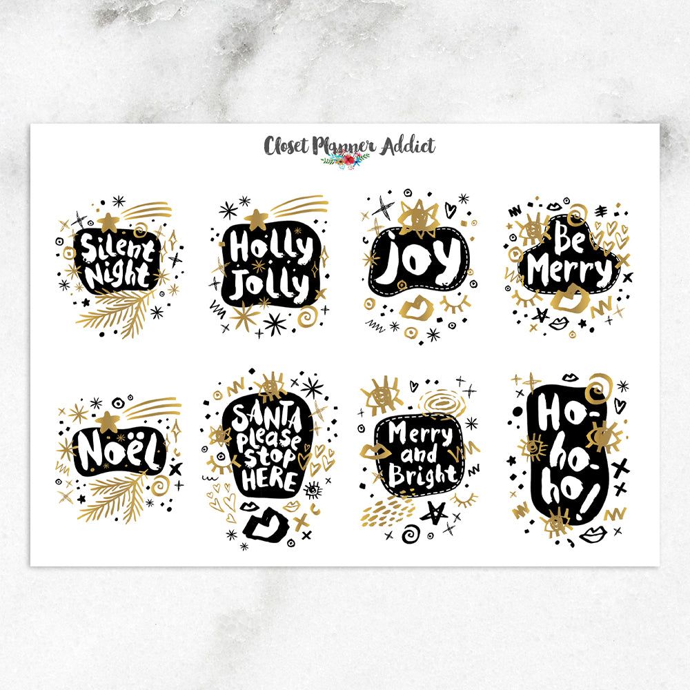 Christmas Label Planner Stickers (S-447)