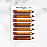 Pencils with Quotes Planner Stickers (S-449)
