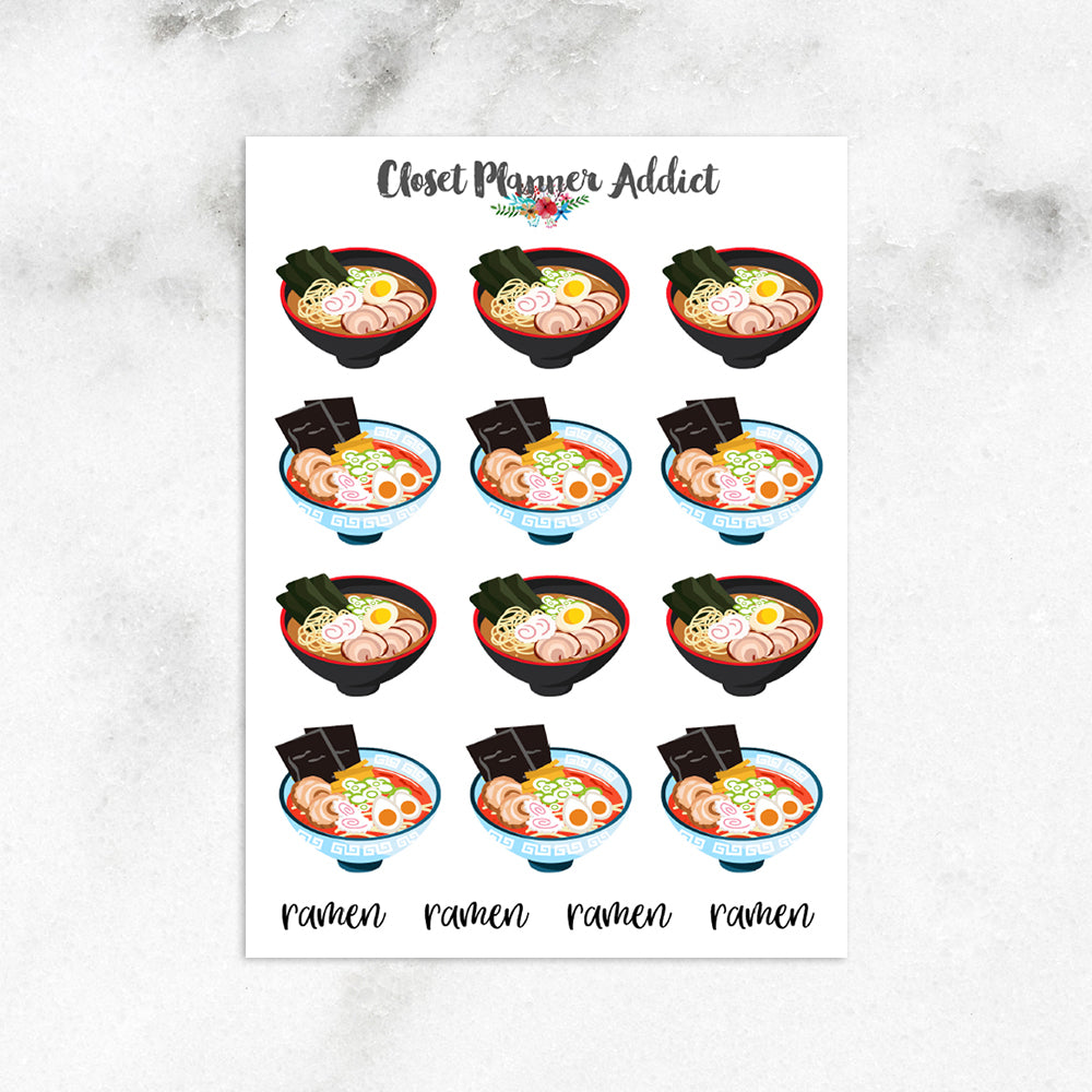 Japanese Ramen Planner Stickers (S-460)
