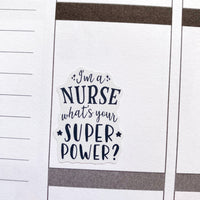 Nurse Life Quotes Planner Stickers (S-471)