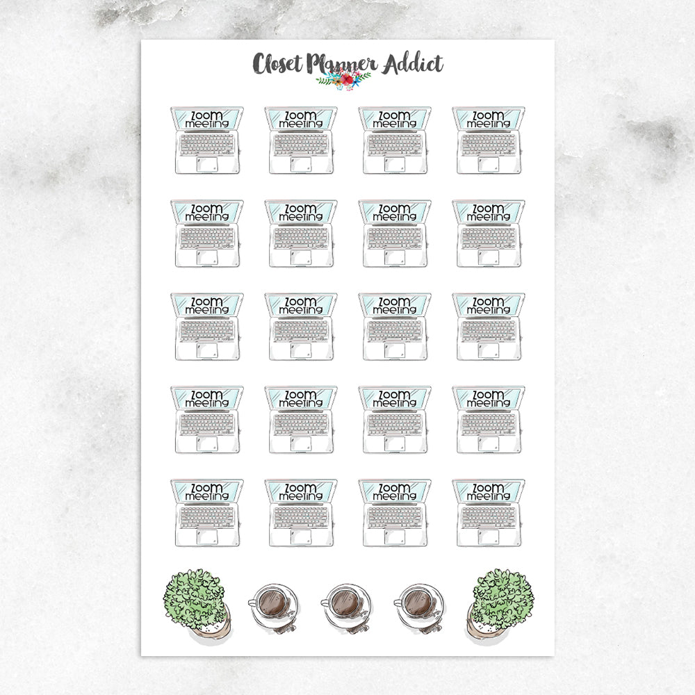 Zoom Meeting Planner Stickers (S-473)