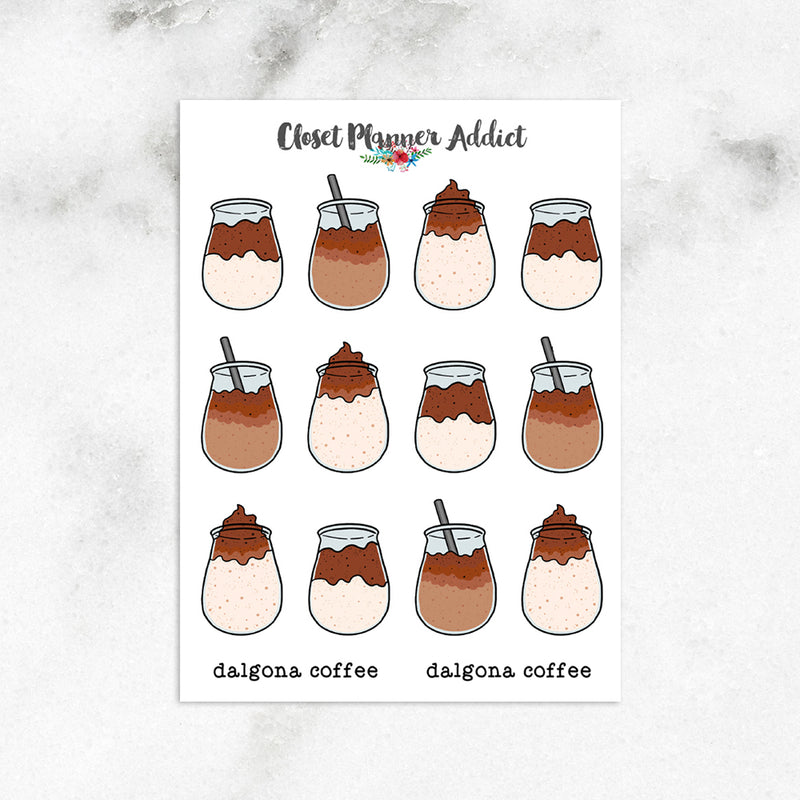 Dalgona Coffee Planner Stickers (S-474)