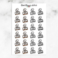 Metal Paper Clips Planner Stickers (S-475)