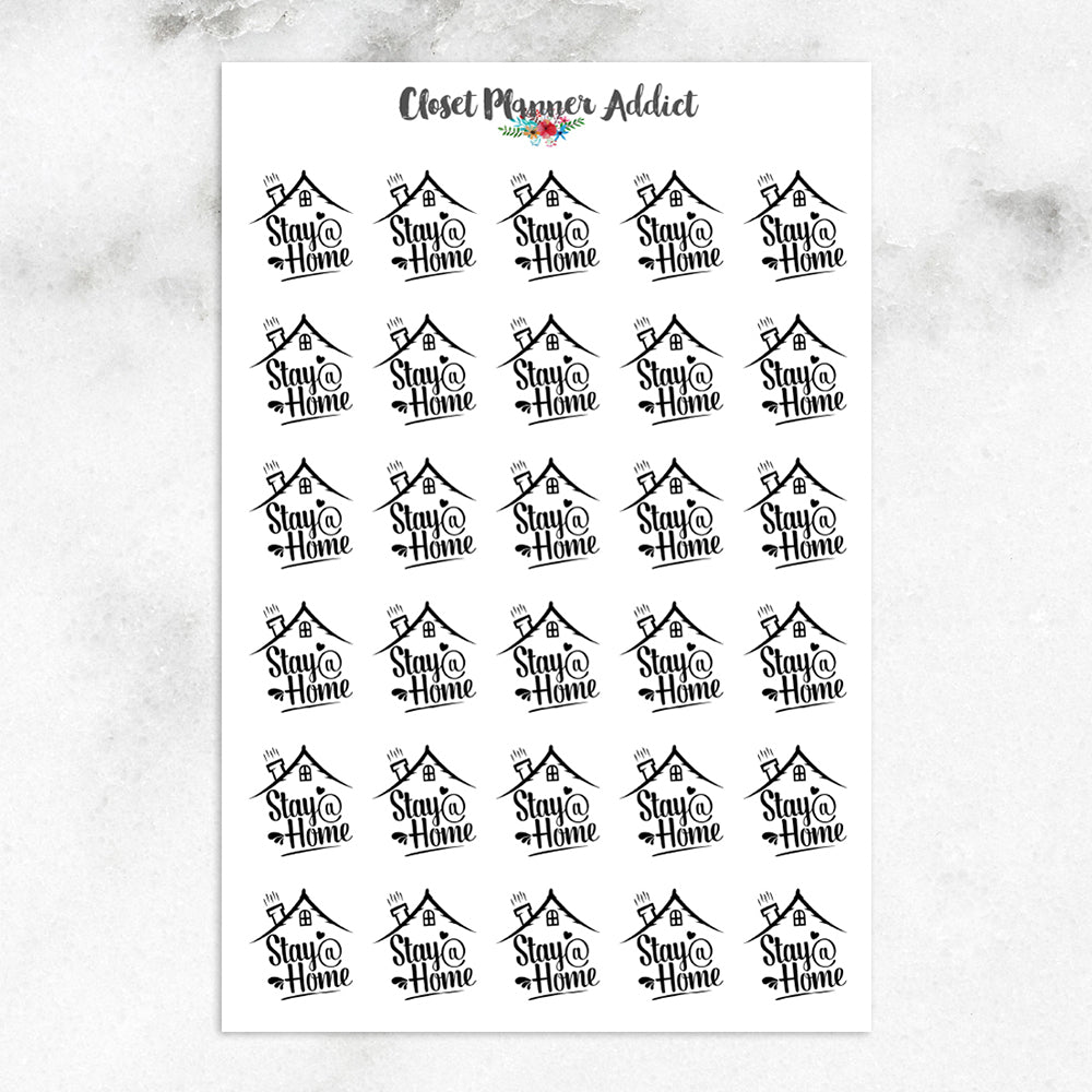 Stay At Home Planner Stickers (S-480)