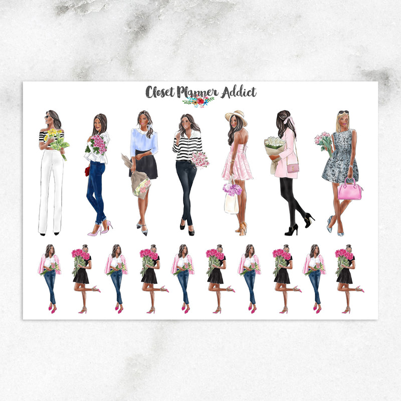 Fashion Ladies Planner Stickers (S-492)