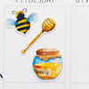 Honey Bees and Honey Pot Planner Stickers (S-494)