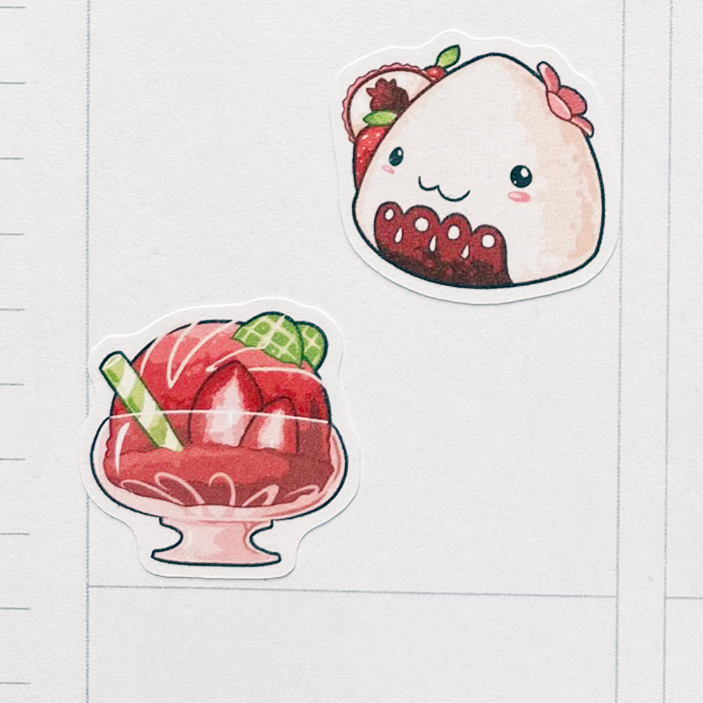 Strawberry Desserts Planner Stickers (S-495)