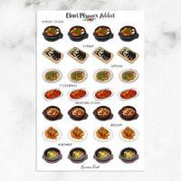 Korean Food Planner Stickers (S-498)