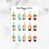 Bubble Tea Planner Stickers | Boba Stickers (S-500)
