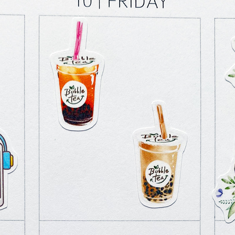 Bubble Tea Planner Stickers (S-500)
