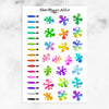 Watercolour Paintbrushes and Paint Splats Planner Stickers (S-502)