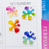 Watercolour Paintbrushes and Paint Splats Planner Stickers (S-502)