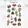 Vintage Tattoo Planner Stickers (S-506)