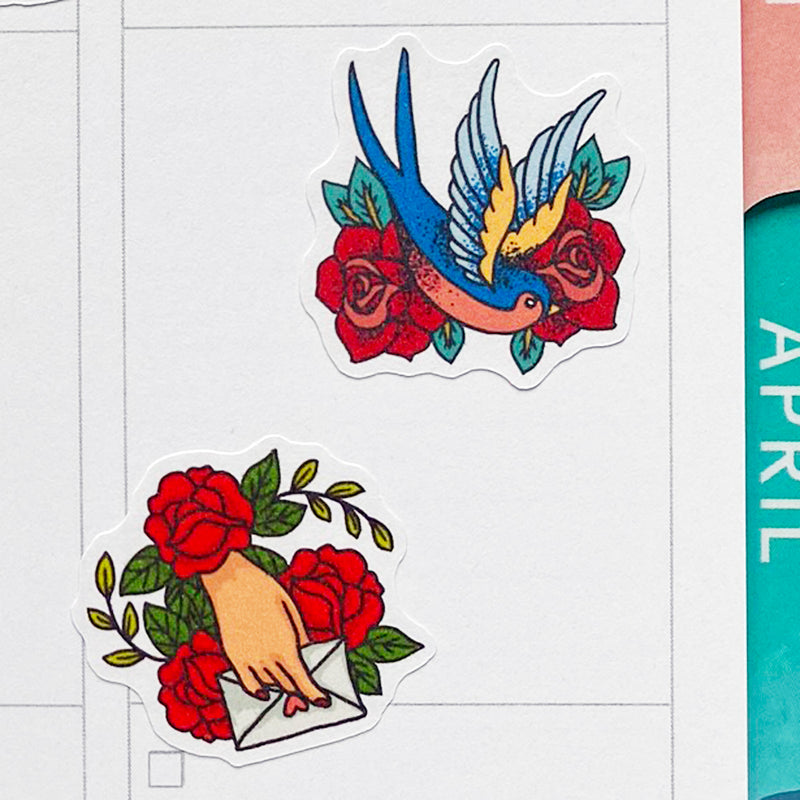 Vintage Tattoo Planner Stickers (S-506)