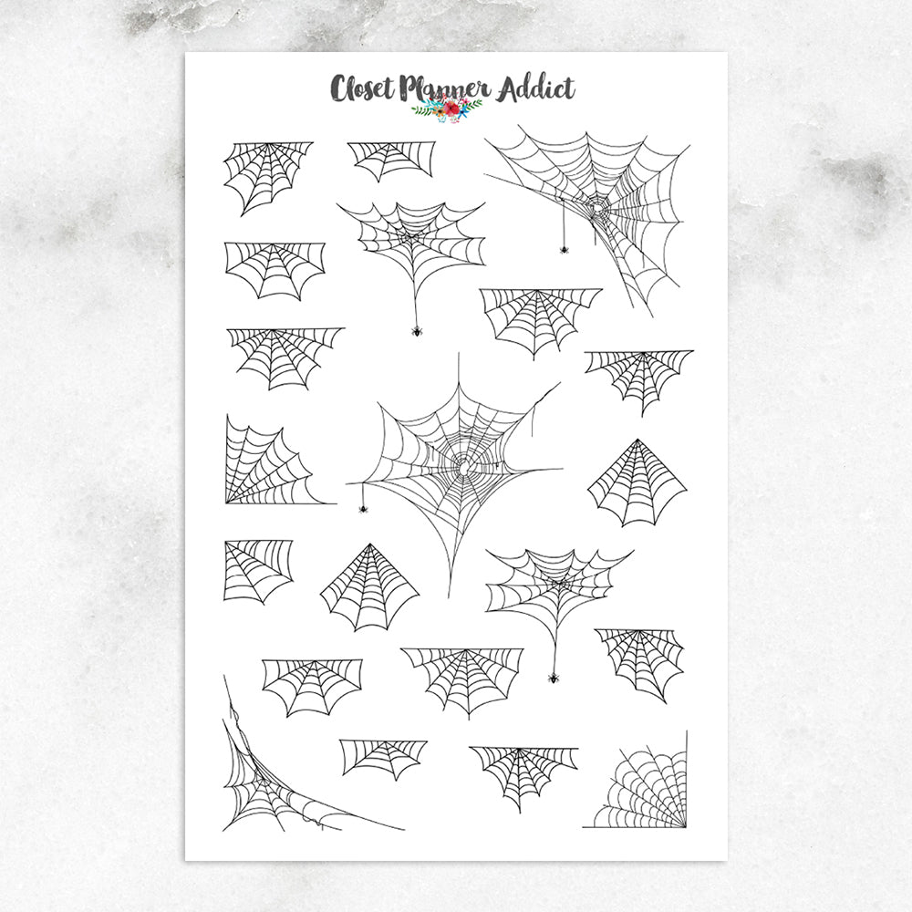 Spider Web Planner Stickers (S-518) – Closet Planner Addict