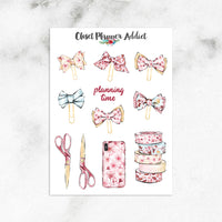 Cherry Blossom Planner Stationery Stickers (S-523)