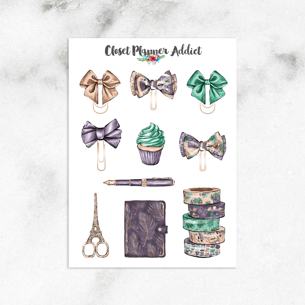 Beach Planner Stationery Stickers (S-526)