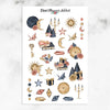 Zodiac Planner Stickers | Crystals Gems Stickers | Celestial Stickers (S-527)