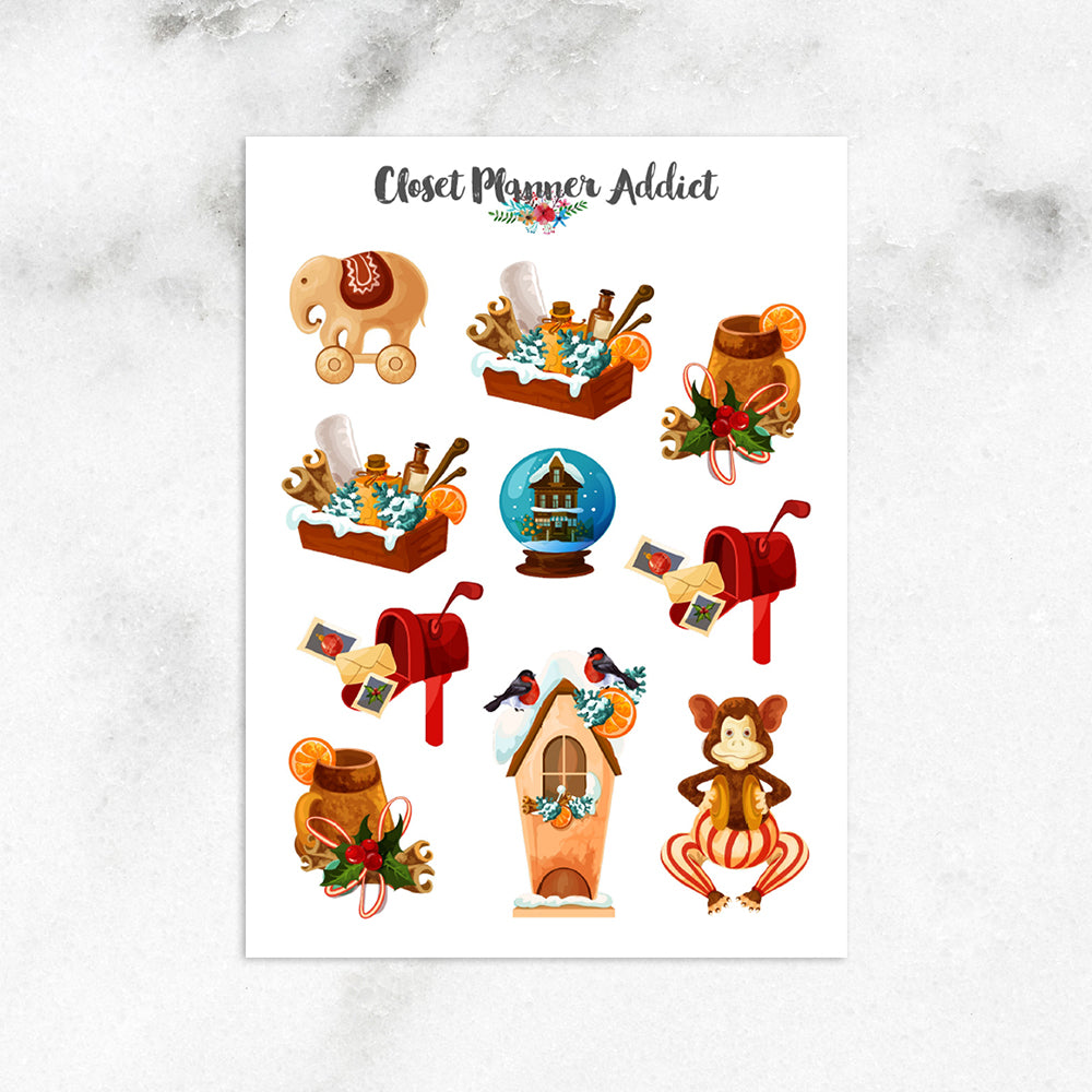 Christmas Toys Planner Stickers (S-530)