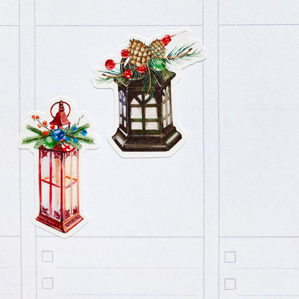 Christmas Lanterns Planner Stickers (S-531)
