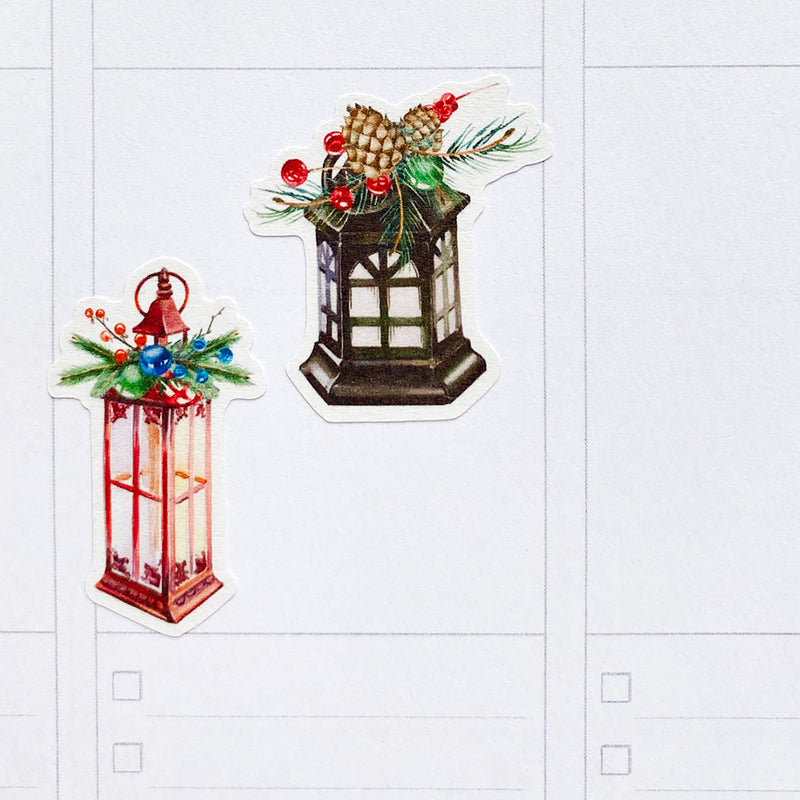 Christmas Lanterns Planner Stickers (S-531)