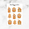 Gingerbread Houses Planner Stickers (S-532)