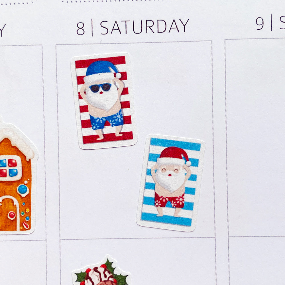 Summer Santa Planner Stickers (S-533)