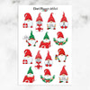 Christmas Gnomes Planner Stickers (S-534)