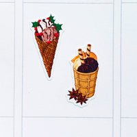 Christmas Ice Creams Planner Stickers (S-535)