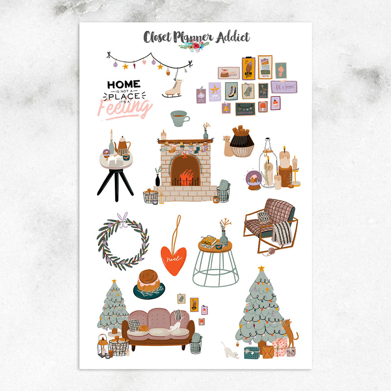 Hygge Christmas Planner Stickers (S-536)