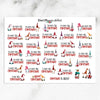 Cute Christmas Countdown Planner Stickers (S-537)