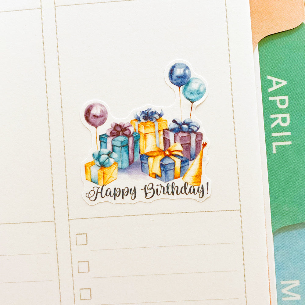Happy Birthday Planner Stickers (S-541)