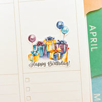 Happy Birthday Planner Stickers (S-541)