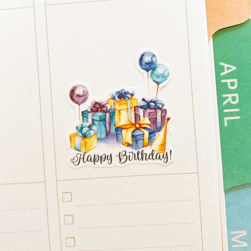 Happy Birthday Planner Stickers (S-541)