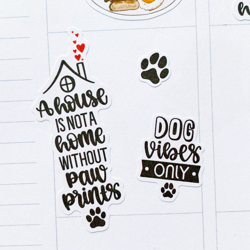 Dog Lovers and Quotes Planner Stickers (S-544)