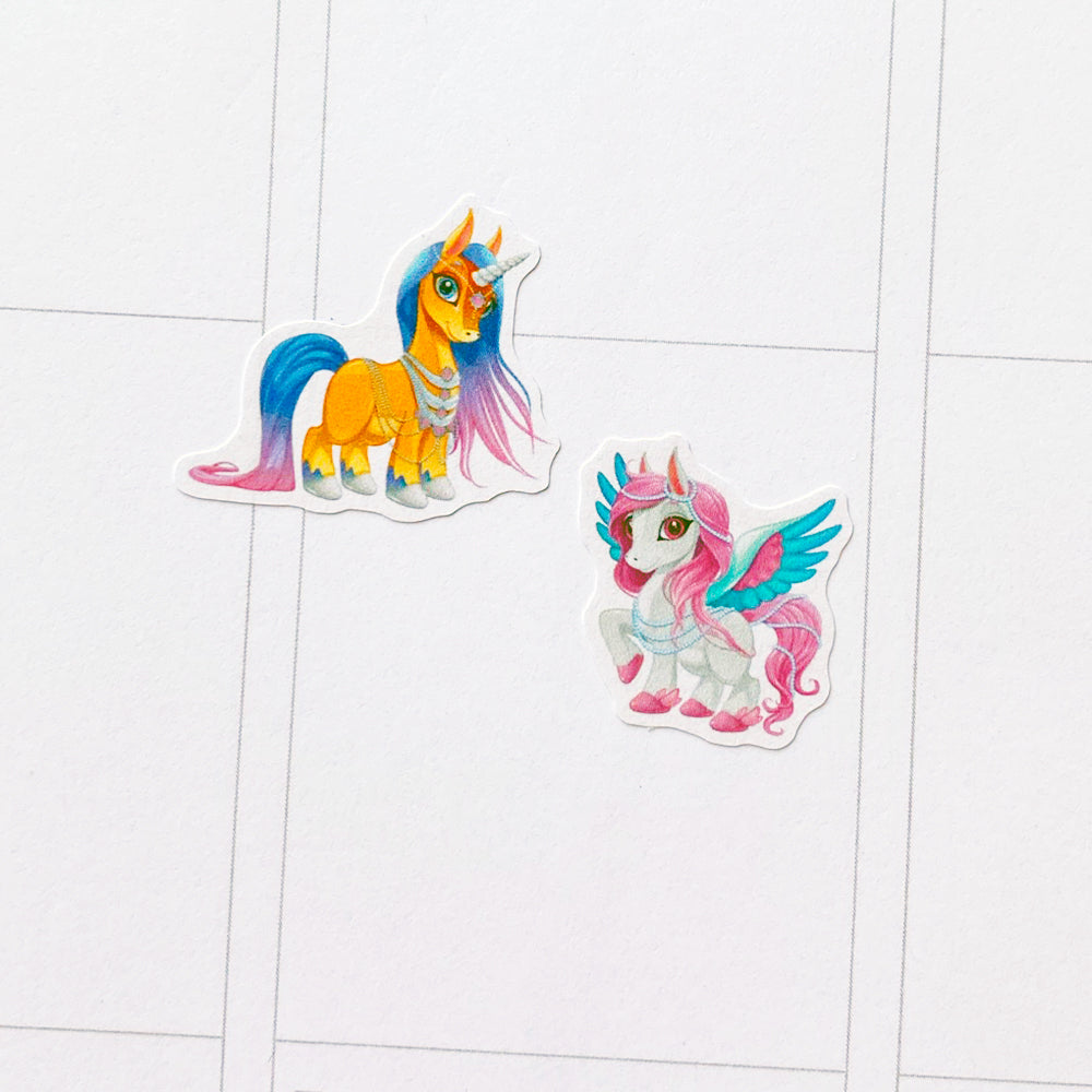 Cute Pegasus Unicorns Planner Stickers by Closet Planner Addict (S-549)