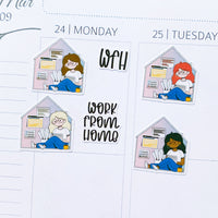 Work From Home Planner Stickers by Closet Planner Addict (S-551)