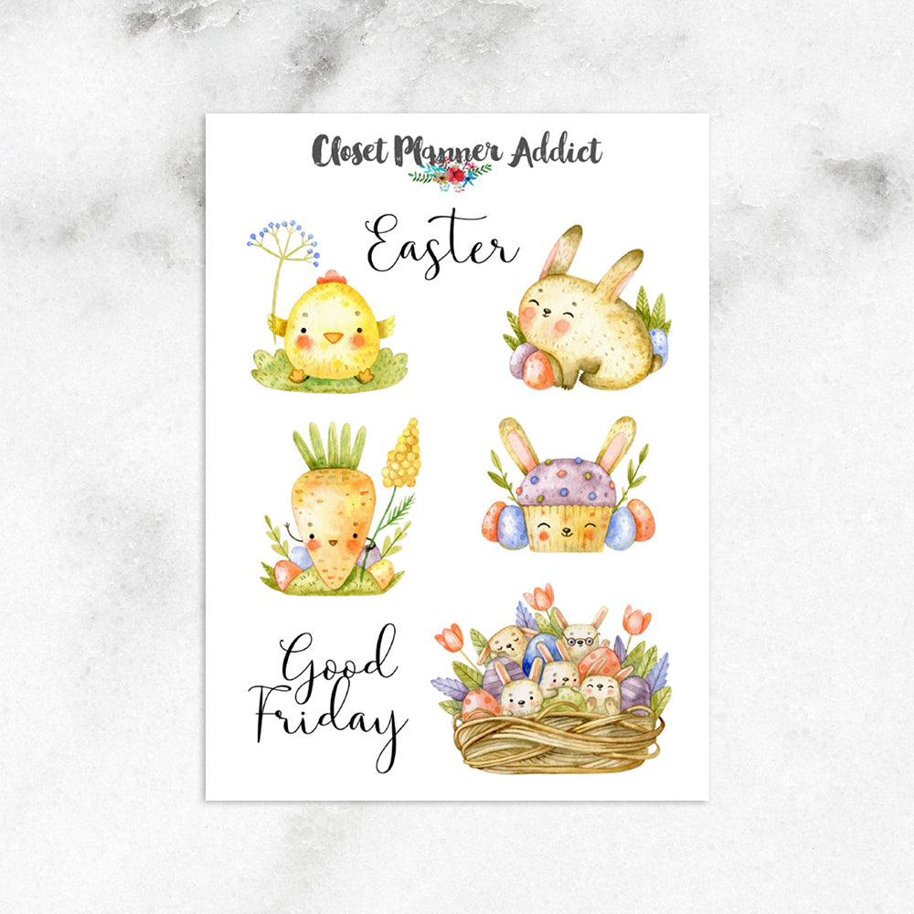 Happy Easter Planner Stickers (S-554)