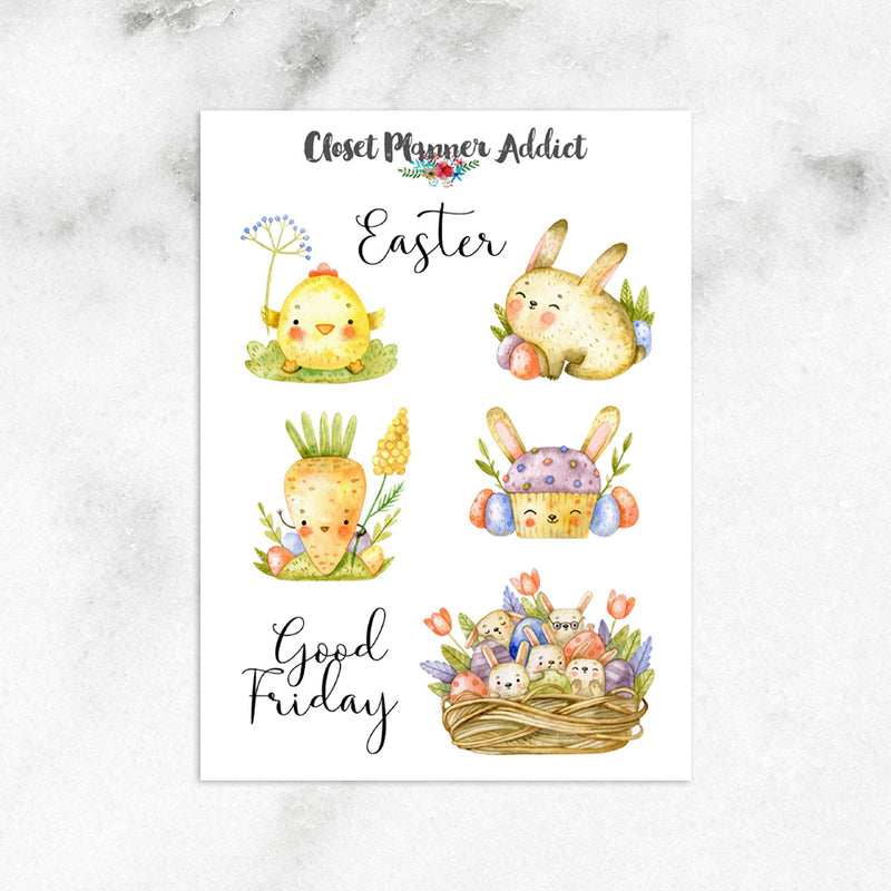 Happy Easter Planner Stickers (S-554)