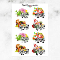 Spring Summer Autumn Winter Planner Stickers (S-560)
